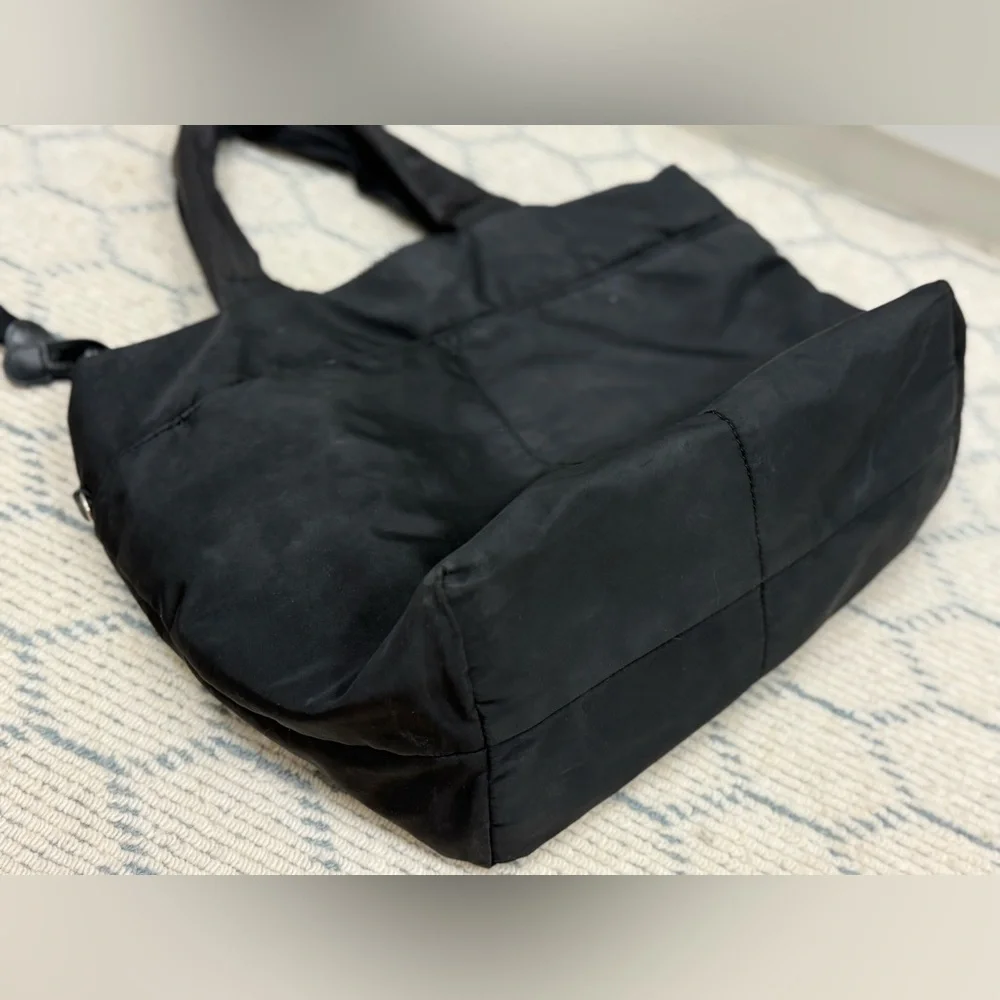 SEE BY CHLOE Y2K Black Nylon Joy Rider Tote Shoulder Bag W/ Signature Bag Charms